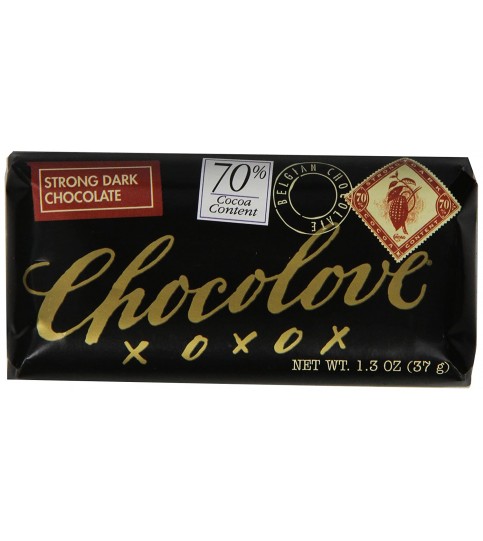 Chocolove Strong Dark Chocolate Mini Bar (12x1.3 Oz)