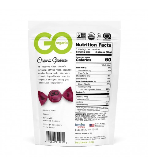 Go Naturally Pomegranate Hard Candy (6x3.5OZ )