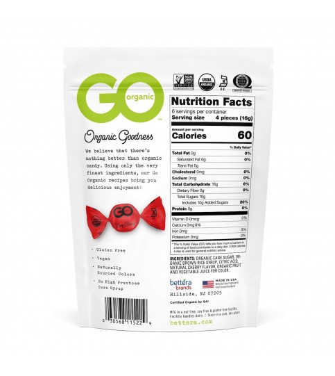 Go Naturally Cherry Hard Candy (6x3.5OZ )