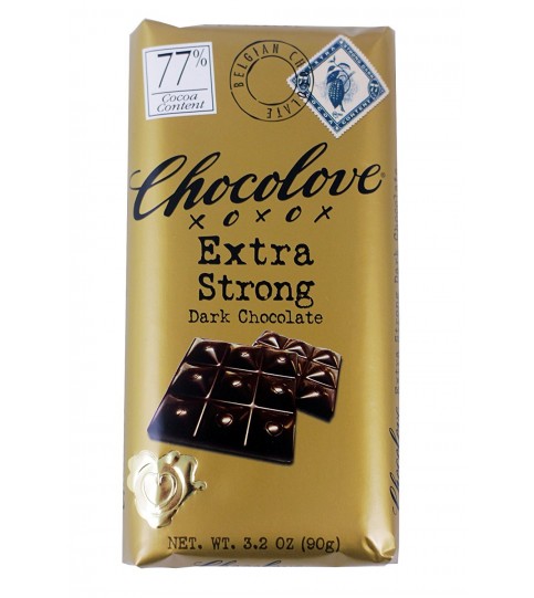 Chocolove Extra Strong Dark Chocolate Bar (12x3.2 Oz)