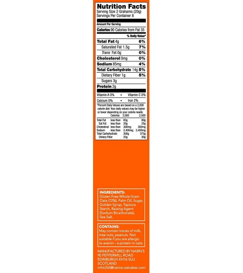 Nairn's Oatmeal Graham, GF (12x5.64 OZ)