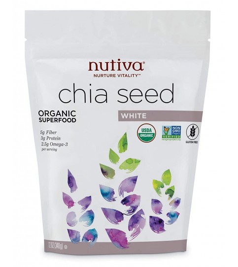 Nutiva Organic White Chia Seeds (1x12 Oz)