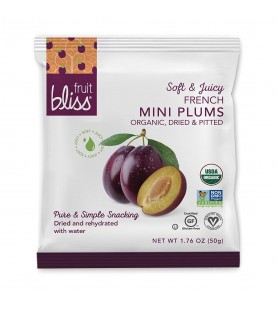 Fruit Bliss Organic Mini French Agen Dried Plums (12x1.76 OZ)