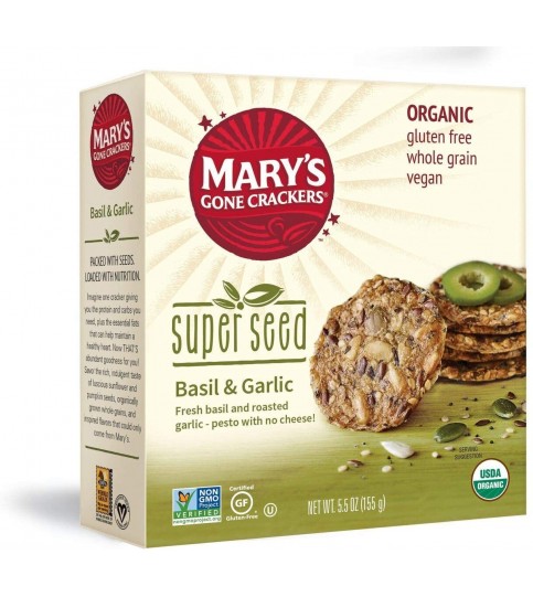 Mary's Gone Crackers Super Seed Basil & Garlic (6x5.5 OZ)