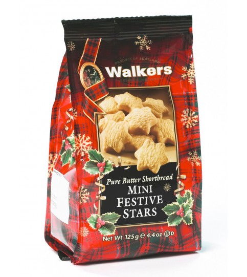 Walkers Shortbread Mini Festive Stars (12x4.4 OZ)