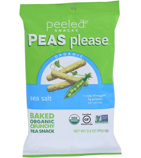 Peeled Peel Peas Sea Salt (12X3.3 OZ)