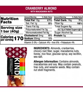 Kind Cranberry & Almond Plus Bar (12x1.4 Oz)