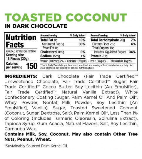 Little Secrets Toasted Coconut Dark Chocolate Candies (8x5 OZ)