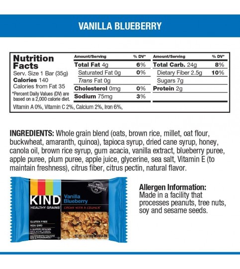 Kind Gran Bar, Vanilla Blueberry (8/5x1.2 OZ)