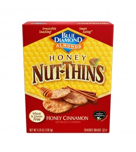 Blue Diamond Almonds Honey Nut-Thins Honey Cinnamon (12x4.25 OZ)