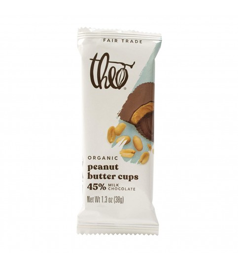 Theo Chocolate Milk Chocolate, Peanut Butter Cups (12x1.3 OZ)