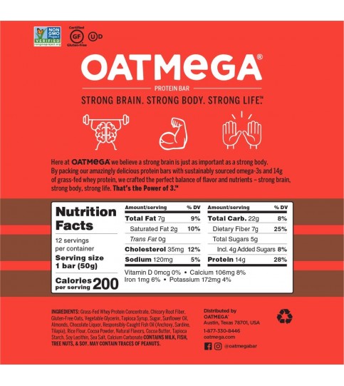 Oatmega Bar Brownie Crisp (12x1.8Oz)