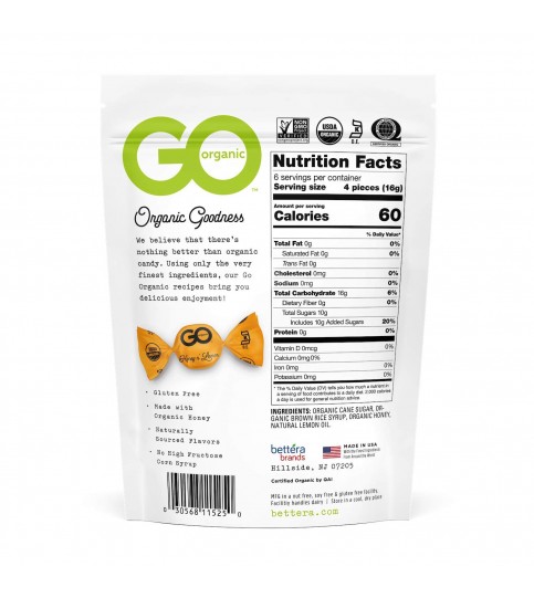 Go Naturally Honey/Lem Hrd Candy (6x3.5OZ )