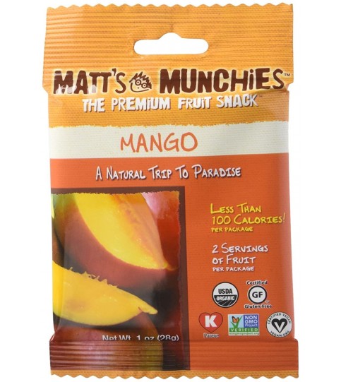 Matt's Munchies Organic Mango Fruit Snack (12x1 OZ)