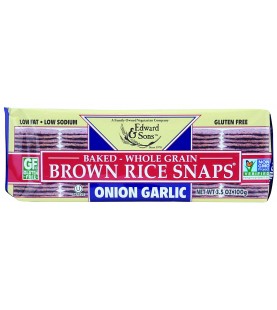 Edward & Sons Onion Garlic Fat Free Snaps (12x3.5 Oz)