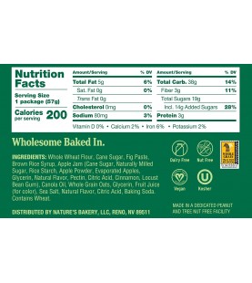 Nature's Bakery Apple Cinnamon, Whole Wheat (12x2 OZ)