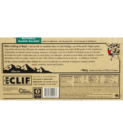 Clif Bar Oat Raisin Walnut Clif Bar Bar (12x2.4 Oz)