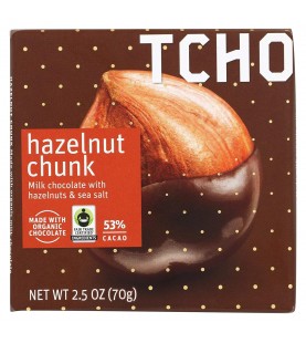 Tcho Hazelnut Milk Chocolate Bar (12x2.5 OZ)