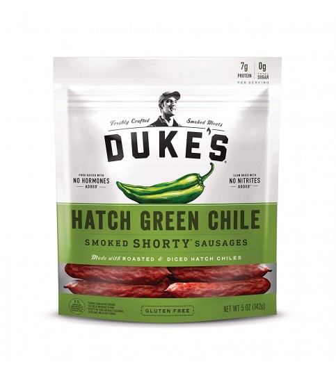 Duke's Smoked Shorty Sausages Hatch Green Chile (8x5 OZ)