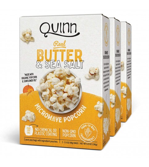 Quinn Btr/Sea Salt Popcorn (6x6.9OZ )