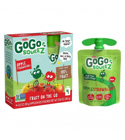 Gogo Squeez Og1 Apple Strawberry(12x4Pack)