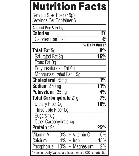 Luna Protein Bar for Women Chocolate Salted Caramel (12x1.59 OZ)