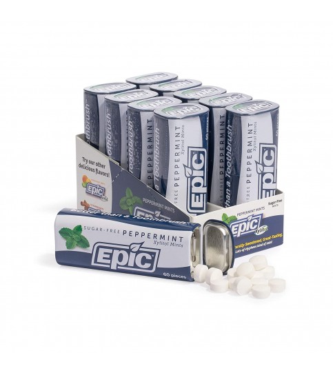 Epic Dental Xylitol Sweetened Peppermint (10x60 Ct)