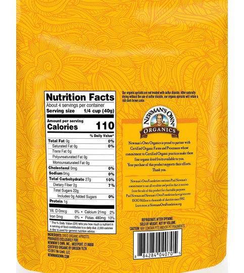 Newman's Own Mediterranean Dried Apricots (12x6 Oz)