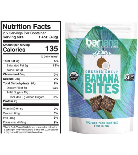 Barnana Banana Bites, Coconut (12x3.5 OZ)