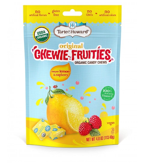 Torie and Howard Organic Meyer Lemon and Raspberry Chewie Fruities (6x4 OZ)