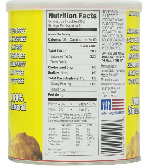 Jennie's Coconut MacAroon Cnstr Gluten Free (12x8 Oz)