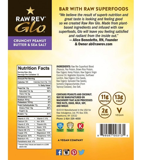 Raw Revolution Crunchy Peanut Butter & Sea Salt (12X1.6 OZ)