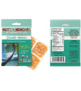 Matt's Munchies Organic Island Mango Fruit Snack (12x1 OZ)