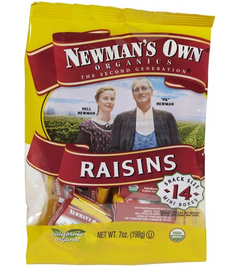 Newman's Own Organics Raisins Mini Boxes (12x14x.5 Oz)