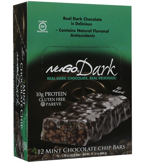 Nugo Dark Mint Chocolate Chip Nutrition Bar (12x1.76 Oz)