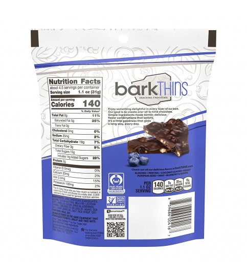 Bark Thins Dark Chocolate, Blueberry Quinoa (12x4.7 OZ)