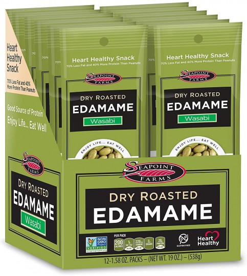 Seapoint Farms Dry Roasted Edm Wasabi (12x1.58OZ )