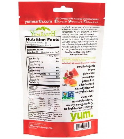 Yummy Earth Freshest Fruit Drops (6x3.3 Oz)