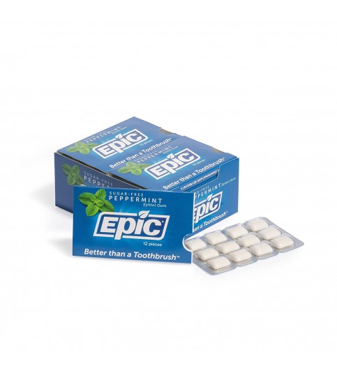 Epic Dental Xylotol Gum Peppermint (12x12 CT)