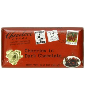 Chocolove Cherries in Dark Chocolate Bar (12x3.2 Oz)