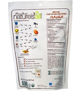 Nature's All Foods Free Trade Freeze Dried Raw Mango (12x1.2 Oz)