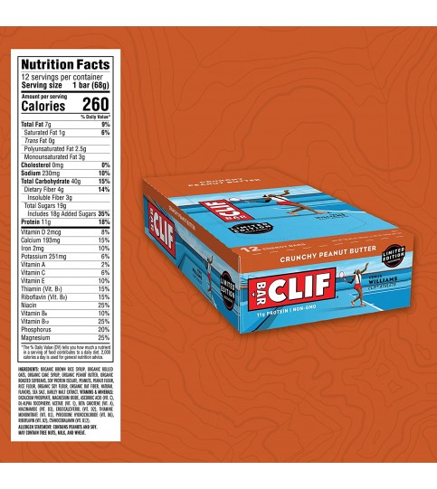 Clif Bar Crunch Peanut Butter Clif Bar Bar (12x2.4 Oz)