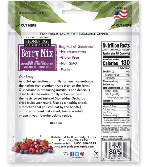 Stoneridge Orchards Dried Berry Mix (6x5Oz)