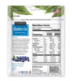 Stoneridge Orchards Whole Dried Blueberries (6x4Oz)