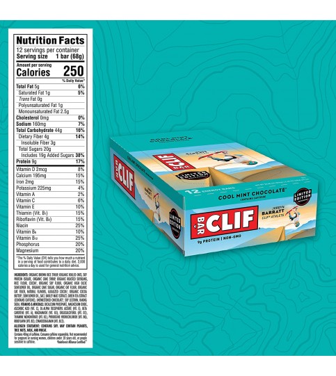 Clif Bar Coolmint Chocolate Clif Bar Bar (12x2.4 Oz)