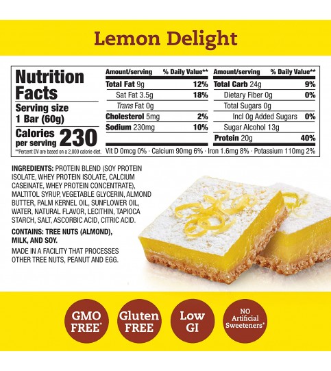 ThinkThin High Protein Lemon Delight Bar (10x2.1 OZ)