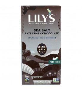 Lily's Dark Chocolate with Stevia Sea Salt (12x2.8 OZ)