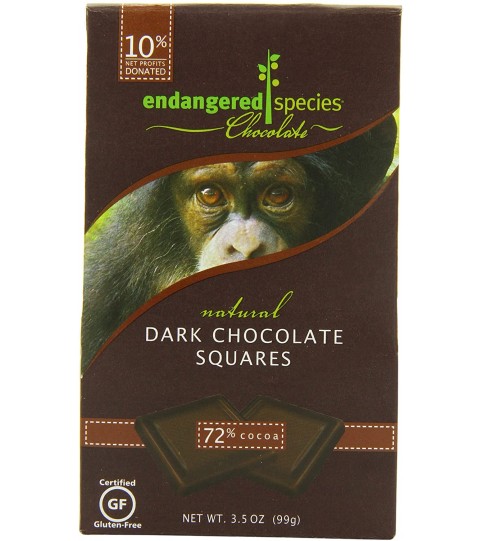 Endangered Species Bite Size Dark Chocolate 72 % Cocoa (6x10 CT)