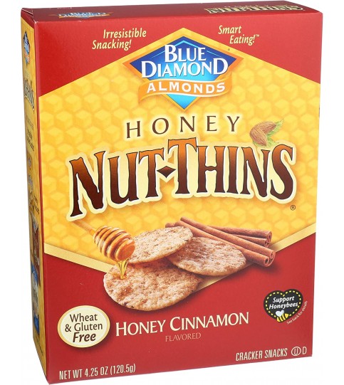 Blue Diamond Honey Cinnamon Nut Thins (12x4.25 OZ)