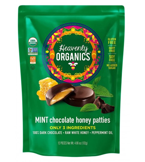 Heavenly Organics Mint Chocolate Honey Patties (6x4.66 OZ)